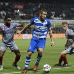 (L-R) Quintin Jakoba of Kozakkan Boys, Piotr Parzyszek of PEC Zwolle, Gwaeron Stout of Kozakken Boys