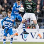 18-03-2018: Voetbal: PEC Zwolle v Feyenoord: Zwolle
(L-R) Ryan Thomas of PEC Zwolle, Nicolai Jorgensen
FOTO: Johan Wolff