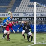 23-03-2018: Voetbal: Vrouwen PEC Zwolle v sc Heerenveen : Zwolle
(L-R) Esmee de Graaf of PEC Zwolle, Devi Venemea of SC Heerenveen
FOTO: Johan Wolff
