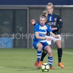 23-03-2018: Voetbal: Vrouwen PEC Zwolle v sc Heerenveen : Zwolle
(L-R) Shanel Smid of PEC Zwolle, Tiny Hoekstra of SC Heerenveen
FOTO: Johan Wolff