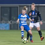 23-03-2018: Voetbal: Vrouwen PEC Zwolle v sc Heerenveen : Zwolle
(L-R) Shanel Smid of PEC Zwolle, Tiny Hoekstra of SC Heerenveen
FOTO: Johan Wolff