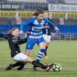 23-03-2018: Voetbal: Vrouwen PEC Zwolle v sc Heerenveen : Zwolle
(L-R) Nancy Loth of SC Heerenveen, Nurija van Schoonhoven of PEC Zwolle
FOTO: Johan Wolff