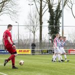 10-03-2018: Voetbal: DKB v Avereest: De Krim
20180310, voetbal, DKB - Avereest, De Krim
(L-R) Reinier Zwijns of D.K.B., Yorick Bonen, Jurgen Visscher, Nick Kuiper of Avereest
FOTO: Johan Wolff