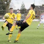10-03-2018: Voetbal: DKB v Avereest: De Krim
20180310, voetbal, DKB - Avereest, De Krim
(L-R) B. van Dijk, G. van Zandwijk of D.K.B.
FOTO: Johan Wolff