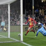 30-03-2018: Voetbal: Go Ahead Eagles v Helmond sport: Deventer
(L-R) Givan Werkhoven of Go Ahead Eagles, Stijn van Gassel of Helmond Sport
FOTO: Johan Wolff