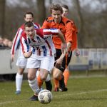 31-03-2018: Voetbal: Avereest v Lemele: Balkbrug
(L-R) Niek Kuiper of Avereest, Yoran Bakhuis of Lemele
FOTO: Johan Wolff