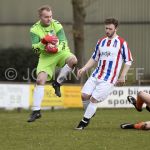31-03-2018: Voetbal: Avereest v Lemele: Balkbrug
(L-R) Ruan Weelink of Lemele, Jurgen Visscher of Avereest
FOTO: Johan Wolff