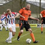 31-03-2018: Voetbal: Avereest v Lemele: Balkbrug
(L-R) Jeroen Dijk of Avereest, Michel Pouw of Lemele
FOTO: Johan Wolff