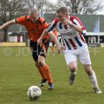 31-03-2018: Voetbal: Avereest v Lemele: Balkbrug
(L-R) Michel Pouw of Lemele, Yorick Bonen of Avereest
FOTO: Johan Wolff