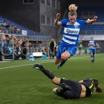 20-04-2018: Voetbal: Vrouwen PEC Zwolle v PSV: Zwolle
(L-R) Maxime Bennink of PEC Zwolle, Aniek Nouwen of PSV
FOTO: Johan Wolff