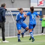 (L-R) Wim van der Wal trainer/coach of PEC Zwolle vrouwen, Rebecca Doejaaren of PEC Zwolle, Babiche Roof of PEC Zwolle
FOTO: Johan Wolff