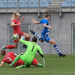 (L-R) Myrthe Moorrees of FC Twente, Nicky Evrard of FC Twente, Moon Pondes of PEC Zwolle
FOTO: Johan Wolff