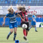 13-10-2019: Voetbal: Vrouwen PEC Zwolle v Excelsior Barendrecht: Zwolle
Leonie Vliek of PEC Zwolle vrouwen, Senna El Messaoudi of Excelsior Barendrecht