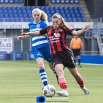 13-10-2019: Voetbal: Vrouwen PEC Zwolle v Excelsior Barendrecht: Zwolle
Beau Rijks of PEC Zwolle vrouwen, Joy Kersten of Excelsior Barendrecht