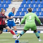 13-10-2019: Voetbal: Vrouwen PEC Zwolle v Excelsior Barendrecht: Zwolle
Sophie Cobussen of Excelsior Barendrecht, Marit Auee, Nienke Olthof of PEC Zwolle vrouwen
