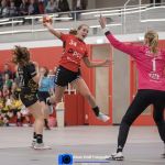16-11-2019: Handbal: PCA Kwiek v Greenpark Aalsmeer: Raalte
Britney Fanger of Green Park Aalsmeer, Nel Veldhuis of PCA Kwiek, Manon van de Sar of Green park Aalsmeer
