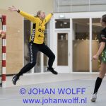 14-12-2019: Handbal: Vrouwen PCA Kwiek v Quintus: Raalte
Claudia ter Wal of PCA Kwiek, Mirthe de Jong of Quintus
