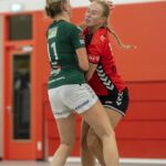 02-08-2020: Handbal: PCA Kwiek v SFN Vechta: Raalte
Luca Vodde of SFN Vechta, Daphne Luchies of PCA Kwiek