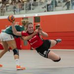 02-08-2020: Handbal: PCA Kwiek v SFN Vechta: RaalteNele Muller of SFN Vechta, Danique de Jong of PCA Kwiek