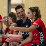 02-08-2020: Handbal: PCA Kwiek v SFN Vechta: Raalte
Lars Hoogeveen trainer / coach of PCA Kwiek, Maike Damhuis of PCA Kwiek,