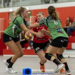 19-09-2020: Handbal: PCA Kwiek v BFC: Raalte
Melissa Beaumont of BFC, Anouk van Rijssen of PCA Kwiek,
Jaimy Habits of BFC