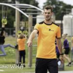 23-06-2021: News: Nederlands kampioenschap stoepranden in Raalte
Rick Schrijver (In Oranje) en volleyballer
tijdens de NK stoepranden in Raalte.