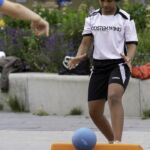 23-06-2021: News: Nederlands kampioenschap stoepranden in Raalte
deelnemer NK stoepranden, het punt ging naar de tegenstander.
tijdens de NK stoepranden in Raalte.