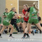 29-05-2021: Sport: PCA Kwiek vs Quintus
Floor Tutert (PCA Kwiek), Iris van Aalst (Quintus)
during the dames handbal eredivisie match PCA Kwiek 1 vs Quintus 1 at sportcentrum Tijenraan in Raalte