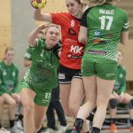 29-05-2021: Sport: PCA Kwiek vs Quintus
Angelique van Duijvenbode (Quintus), Floor Tutert (PCA Kwiek), Iris van Aalst (Quintus)
during the dames handbal eredivisie match PCA Kwiek 1 vs Quintus 1 at sportcentrum Tijenraan in Raalte