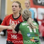 29-05-2021: Sport: PCA Kwiek vs Quintus
Jessica Hilbrands (PCA Kwiek), Angelique van Duijvenbode (Quintus)
during the dames handbal eredivisie match PCA Kwiek 1 vs Quintus 1 at sportcentrum Tijenraan in Raalte