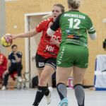 29-05-2021: Sport: PCA Kwiek vs Quintus
Jessica Hilbrands (PCA Kwiek), Celine Michielsen (Quintus)
during the dames handbal eredivisie match PCA Kwiek 1 vs Quintus 1 at sportcentrum Tijenraan in Raalte