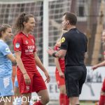 02-05-2021: Sport: Twente - PSV
Fenna Kalma of FC Twente vrouwen, Robin Vereijken referee of KNVB
during the eredivisie vrouwen FC Twente vrouwen vs PSV vrouwen Den Haag at stadium FBK in Hengelo.