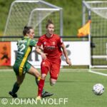 23-05-2021: Sport: Twente vs ADO 
Anouk Boshuizen (ADO), Sisca Folkertsma (FC Twente)
during the playoff vrouwen Eredivisie at stadium Diekman in Enschede