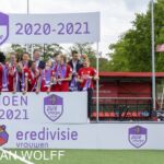 23-05-2021: Sport: Twente vs ADO 
Licia Darnoud (FC Twente)
zet de kampioensschaal weer netjes waar deze hoort
during the playoff vrouwen Eredivisie at stadium Diekman in Enschede