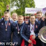 23-05-2021: Sport: Twente vs ADO 
links met juichende vuist Minke Renkens (persdame Twente)
during the playoff vrouwen Eredivisie at stadium Diekman in Enschede