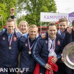 23-05-2021: Sport: Twente vs ADO
links met juichende vuist Minke Renkens (persdame Twente)
during the playoff vrouwen Eredivisie at stadium Diekman in Enschede