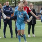 23-05-2021: Sport: Twente vs ADO 
Daphne van Domselaar  (FC Twente), Lotte Jansen (FC Twente)
during the playoff vrouwen Eredivisie at stadium Diekman in Enschede