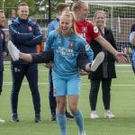 23-05-2021: Sport: Twente vs ADO
Daphne van Domselaar (FC Twente), Lotte Jansen (FC Twente)
during the playoff vrouwen Eredivisie at stadium Diekman in Enschede