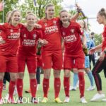 23-05-2021: Sport: Twente vs ADO 
FC Twente dames viert feest 
during the playoff vrouwen Eredivisie at stadium Diekman in Enschede