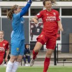 23-05-2021: Sport: Twente vs ADO
Barbara Horsheyd (ADO) Fenna Kalma (FC Twente)
during the playoff vrouwen Eredivisie at stadium Diekman in Enschede