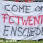 23-05-2021: Sport: Twente vs ADO
spandoek van de supporters Twente
during the playoff vrouwen Eredivisie at stadium Diekman in Enschede