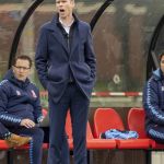 23-05-2021: Sport: Twente vs ADO
Tommy Stroot coach/trainer (FC Twente)
during the playoff vrouwen Eredivisie at stadium Diekman in Enschede
