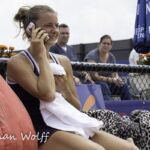 11-07-2021: Sport: ITF World tennis tour  
Quirine Lemoine (NED)
calling her mother to say that she has won de final of itf world tennis tour
During the ITF World Tennis tour in Amstelveen.