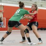 25-09-2021: Sport: PCA Kwiek vs Fortissimo
Demi van de BIldt (Fortissimo), Anouk van Rijssen (PCA Kwiek)
during the handballmatch PCA Kwiek vs Fortissimo at sportpark Tijenraan in Raalte