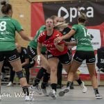 25-09-2021: Sport: PCA Kwiek vs Fortissimo
Demi van de BIldt (Fortissimo), Jessica Hilbrands (PCA Kwiek), Bo van Oostrum (Fortissimo)
during the handballmatch PCA Kwiek vs Fortissimo at sportpark Tijenraan in Raalte