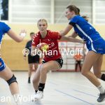 RAALTE, NETHERLANDS - SEPTEMBER 03
Eline Wit SEW, Lynn Holtman (PCA Kwiek),
during the match at the sportcenter Tijenraan Stadium PCA Kwiek vs SEW 03-09-2022 Raalte (photo by Johan Wolff/Orange Pictures)