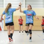 RAALTE, NETHERLANDS - OKTOBER 15
Zola Amsen, Romee Steverink VOC
during the match PCA Kwiek vs VOC at the sportcenter Tijenraan Stadium 15-10-2022 Raalte(photo by Johan Wolff/Orange Pictures)