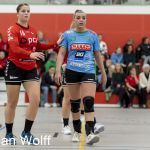 RAALTE, NETHERLANDS - OKTOBER 15
Astrid Uitslag (PCA Kwiek), Jill Kooy VOC
during the match PCA Kwiek vs VOC at the sportcenter Tijenraan Stadium 15-10-2022 Raalte(photo by Johan Wolff/Orange Pictures)