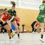 RAALTE, NETHERLANDS - NOVEMBER 12
Lisa Bosch (PCA Kwiek), Judith van der Helm HV Quintus
during the match PCA Kwiek vs HV Quintus at the Sportcenter Tijenraan Stadium 12-11-2022 Raalte (photo by Johan Wolff/Orange Pictures)